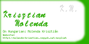 krisztian molenda business card
