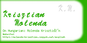 krisztian molenda business card
